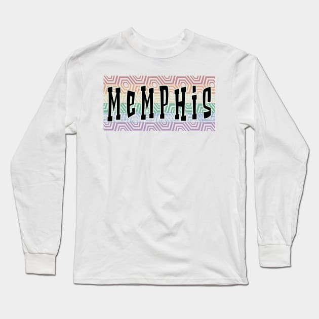 LGBTQ PATTERN AMERICA MEMPHIS Long Sleeve T-Shirt by Zodiac BeMac